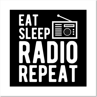 Radio Operator - Eat Sleep Radio Repeat w Posters and Art